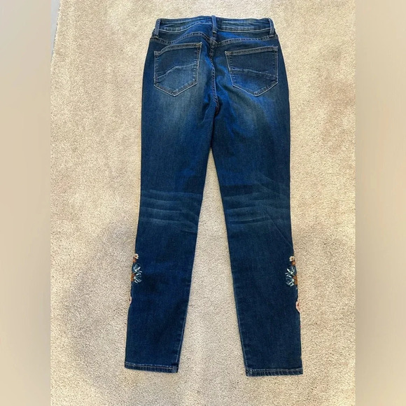 Driftwood Jackie Floral Embroidered High Waist Skinny Jeans 27x28 - Picture 3 of 4
